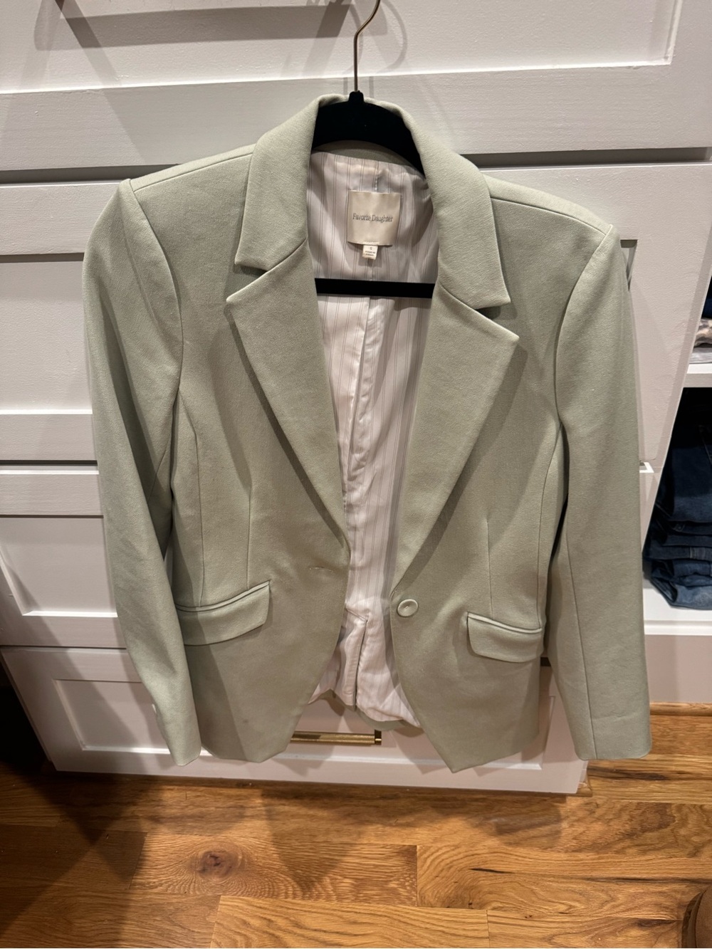 Favorite Daughter Pale Mint Single-Button Blazer